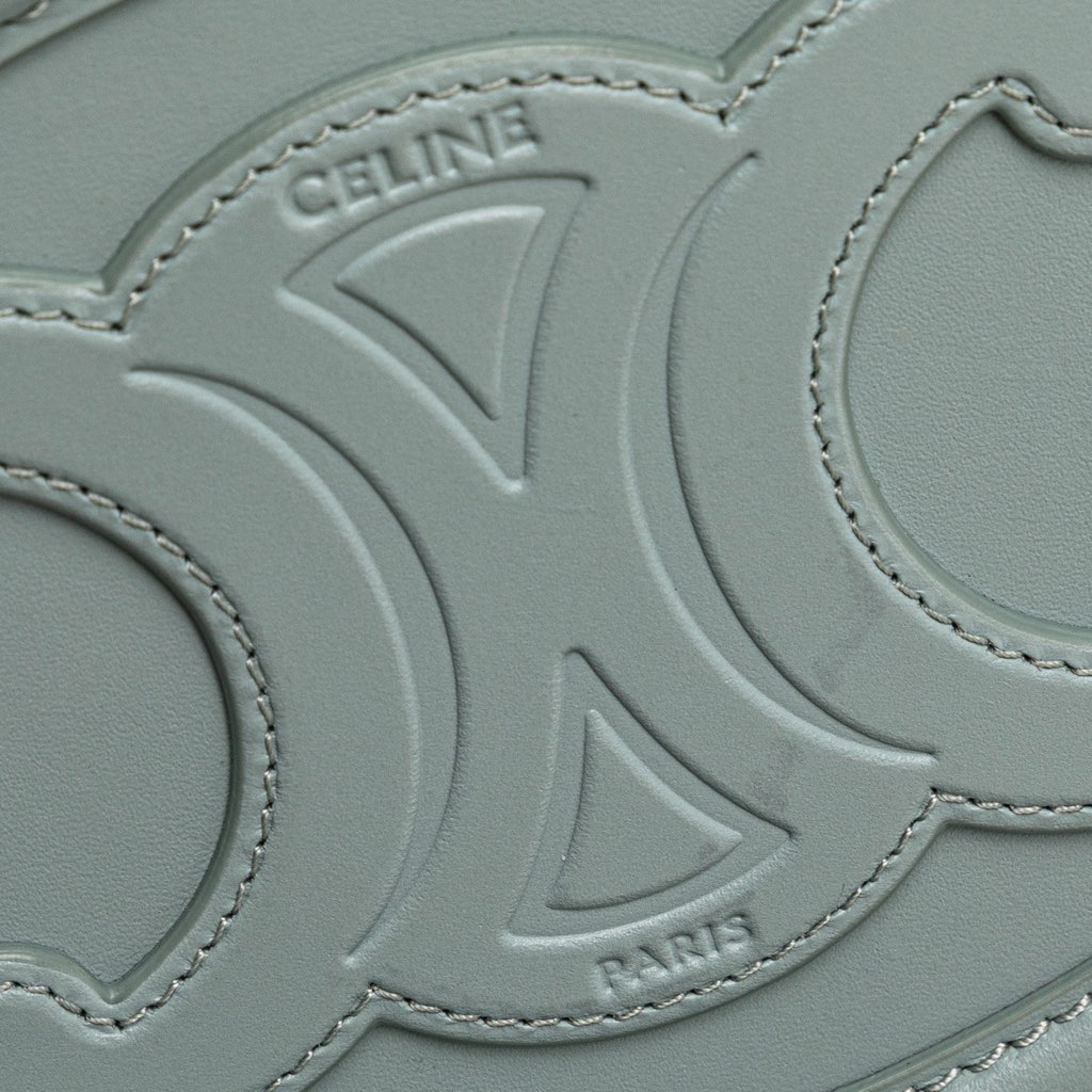 Celine Small Calfskin Cuir Triomphe Oval Crossbody - 5