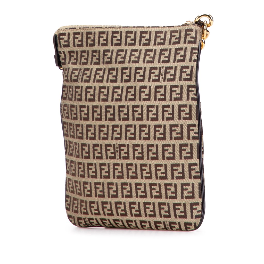 Fendi Zucchino Canvas Forever Crossbody - Back view