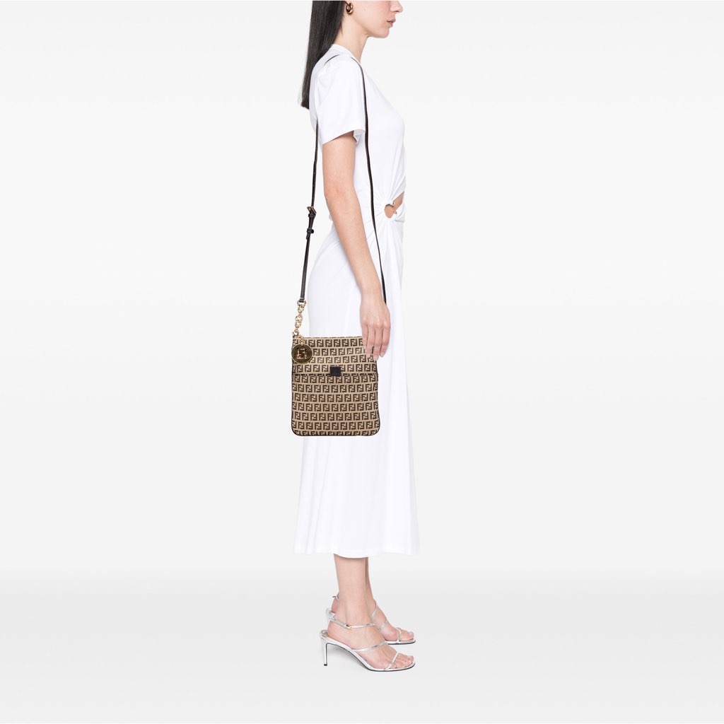 Fendi Zucchino Canvas Forever Crossbody - Image 12