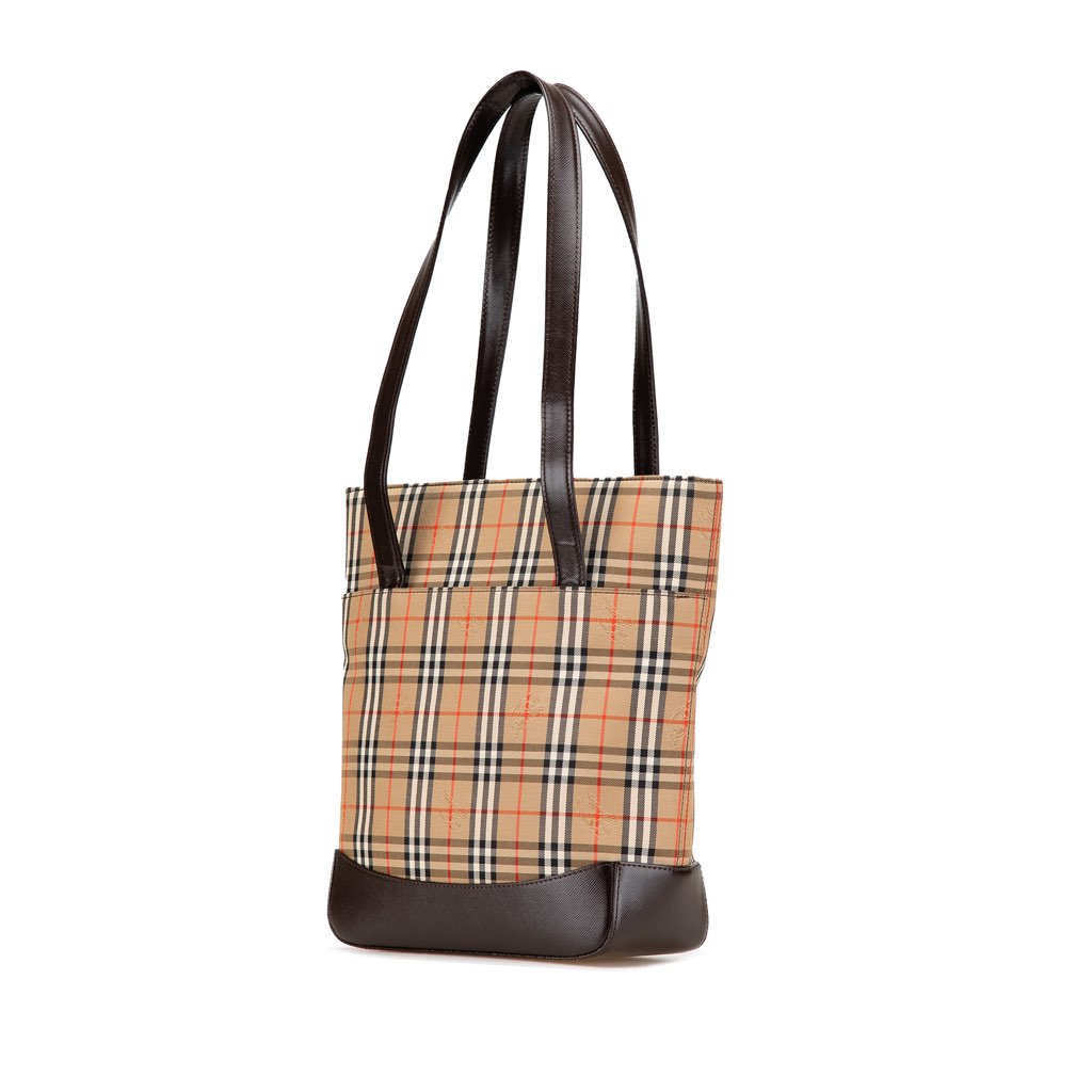 Burberry Haymarket Check Canvas Tote - Back view
