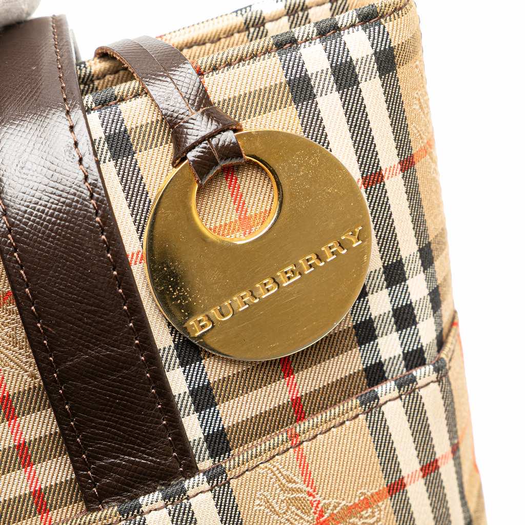 Burberry Haymarket Check Canvas Tote - Image 10
