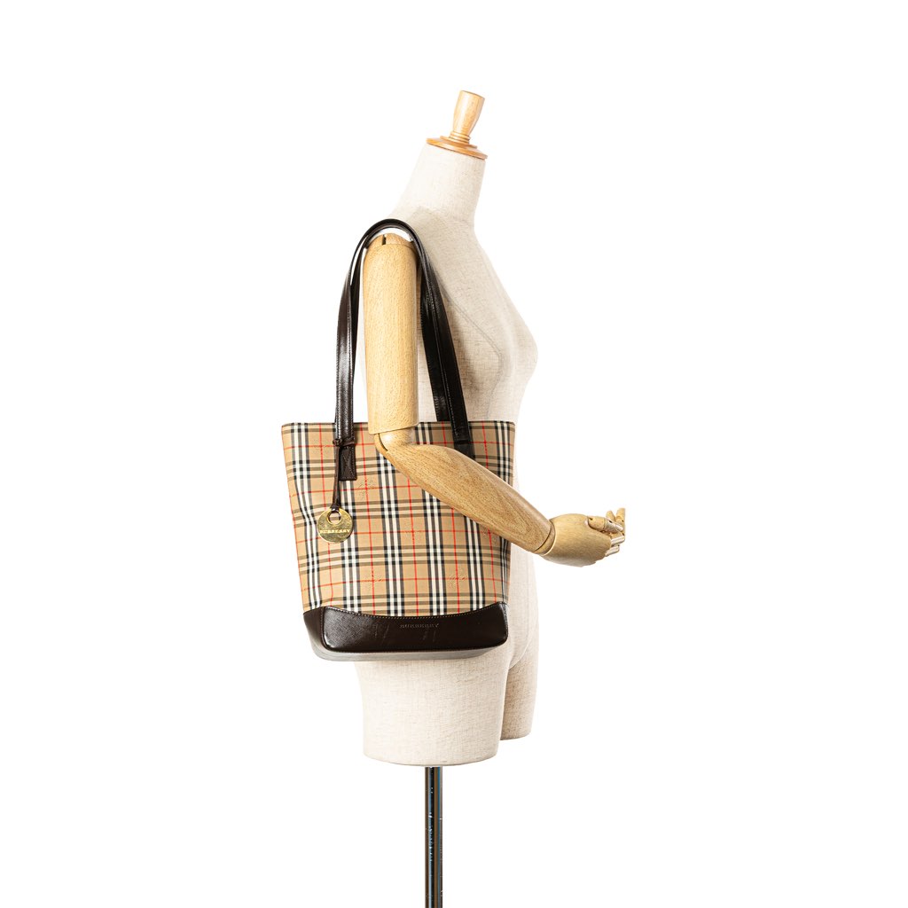 Burberry Haymarket Check Canvas Tote - Image 12