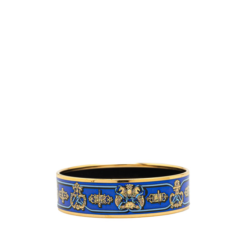 Hermès Wide Printed Enamel Bangle 65 - 3