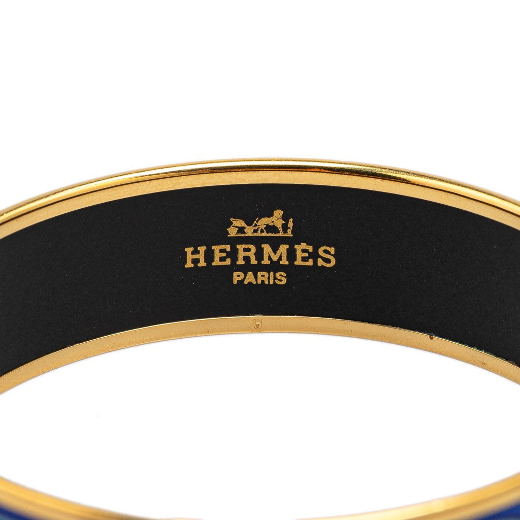 Hermès Wide Printed Enamel Bangle 65 - 5