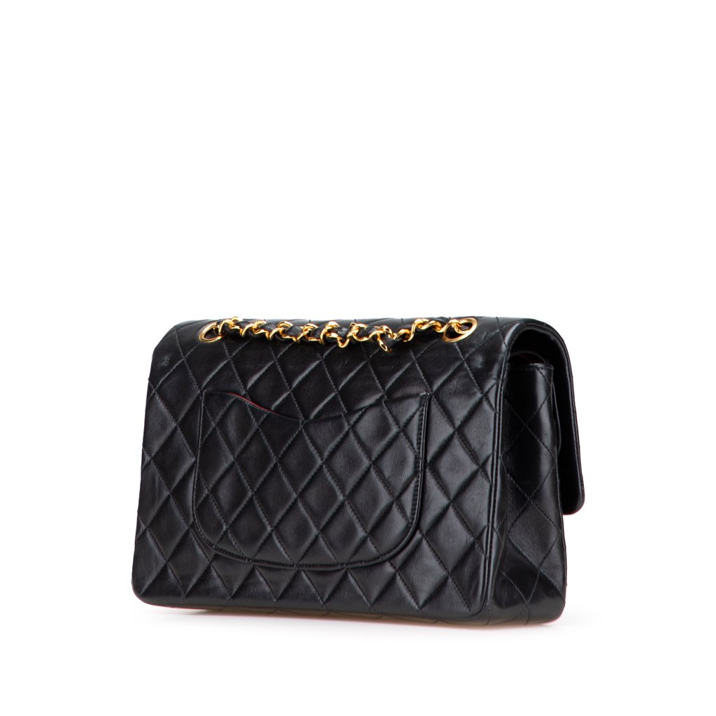 Chanel Medium Classic Lambskin Double Flap - Back view