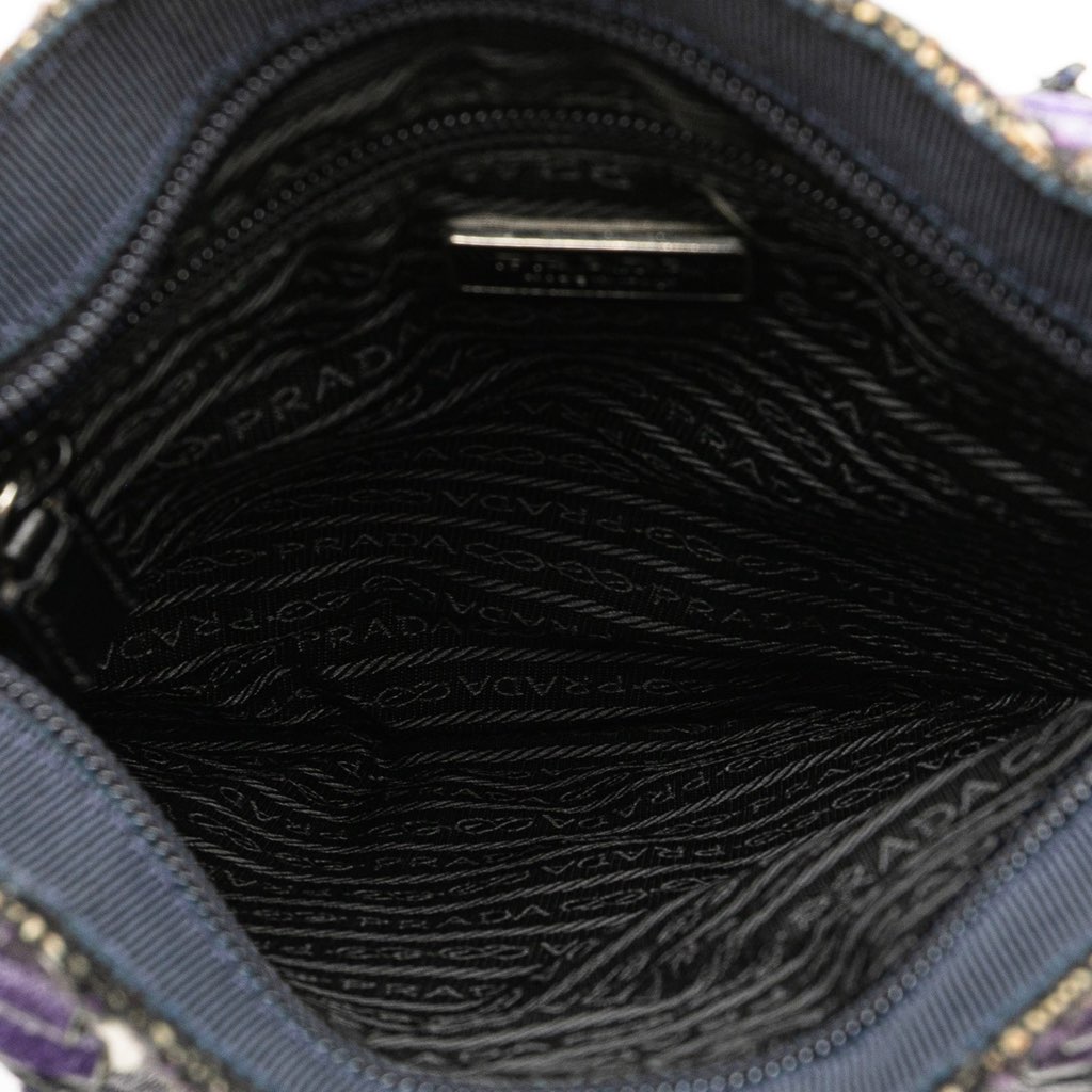 Prada Vitello Trimmed Tweed Flat Tote - 4