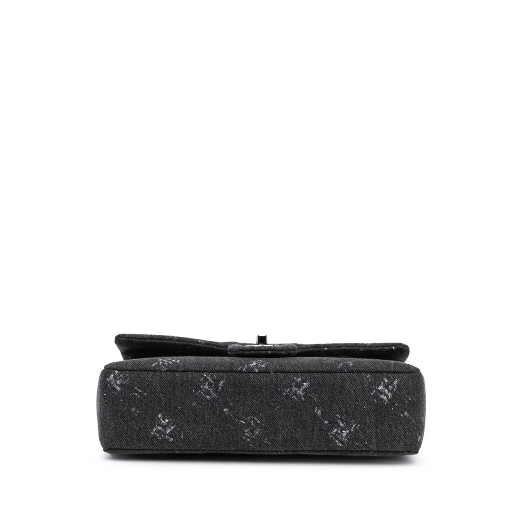Chanel Medium Denim Double Flap Black Denim Very good - Inside View