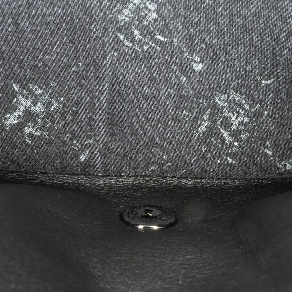 Chanel Medium Denim Double Flap Black Denim Very good - Box View
