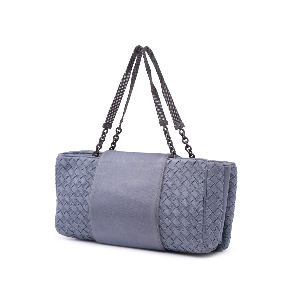 Bottega Veneta Canvas Intrecciato Buckle Flap Handbag - 2