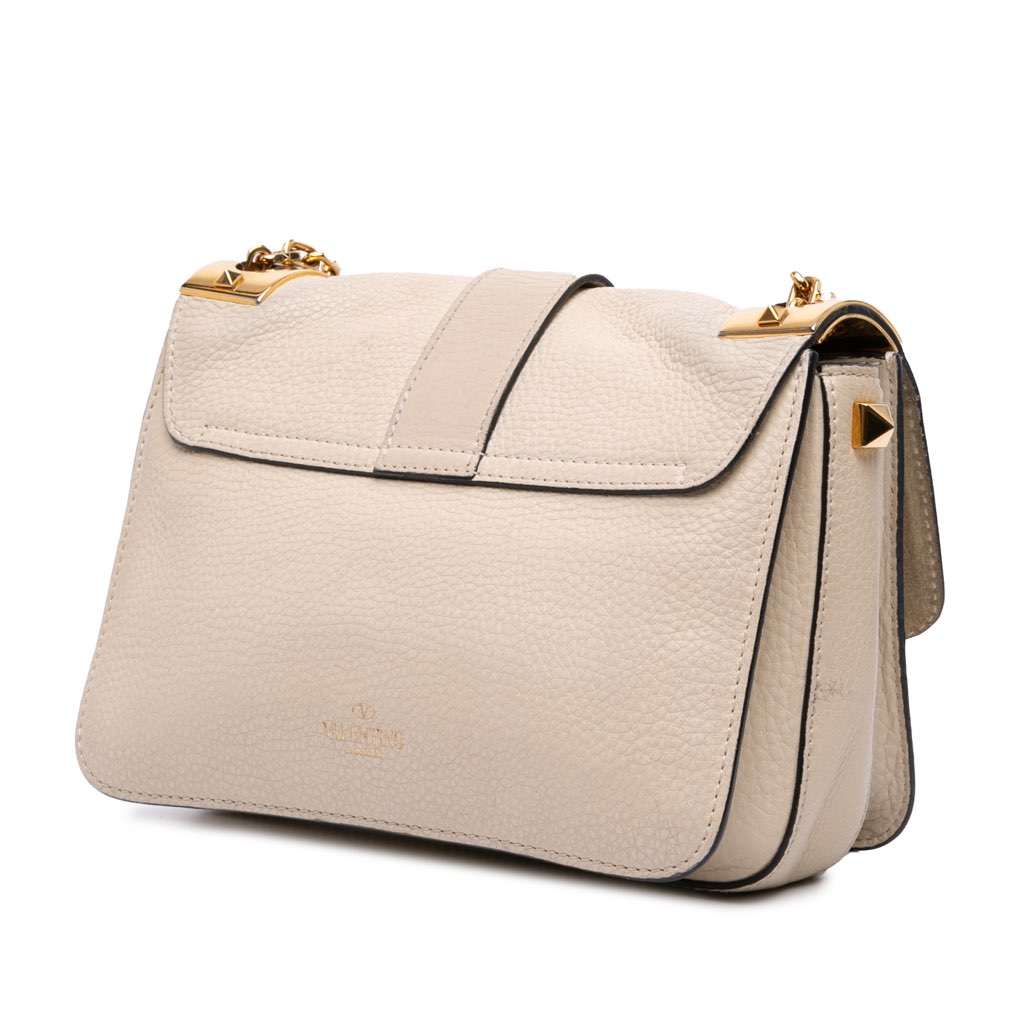 Valentino Calfskin B Rockstud Chain Shoulder Bag - Back view