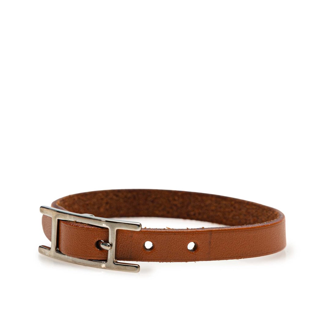 Hermès Leather Behapi Single Tour Bracelet - Back view