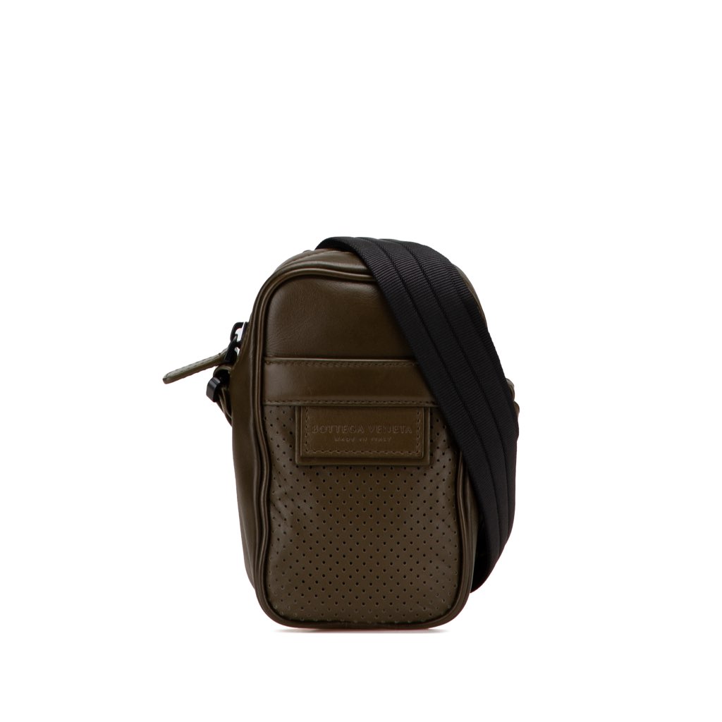 Bottega Veneta Perforated Calfskin Leggero Crossbody