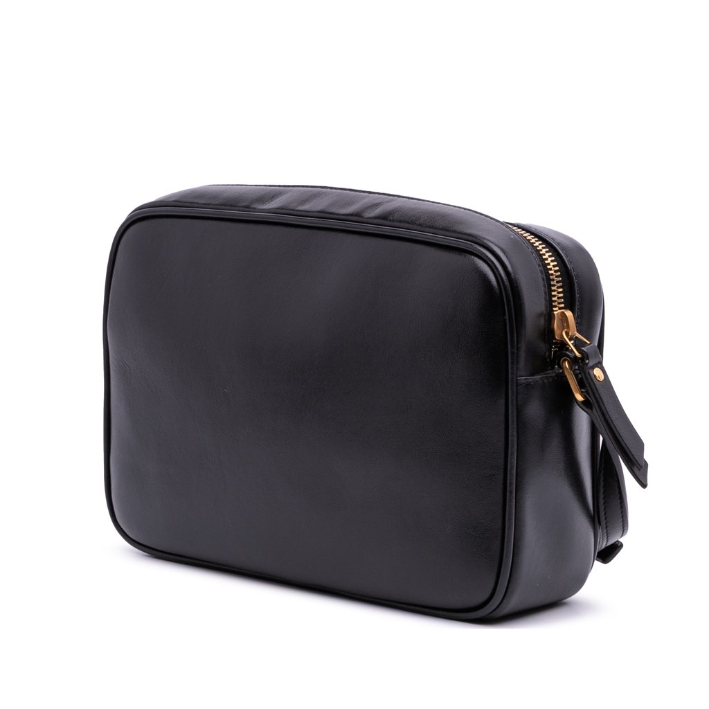 Saint Laurent Medium Suede Leopard Print Lou Camera Bag - 2