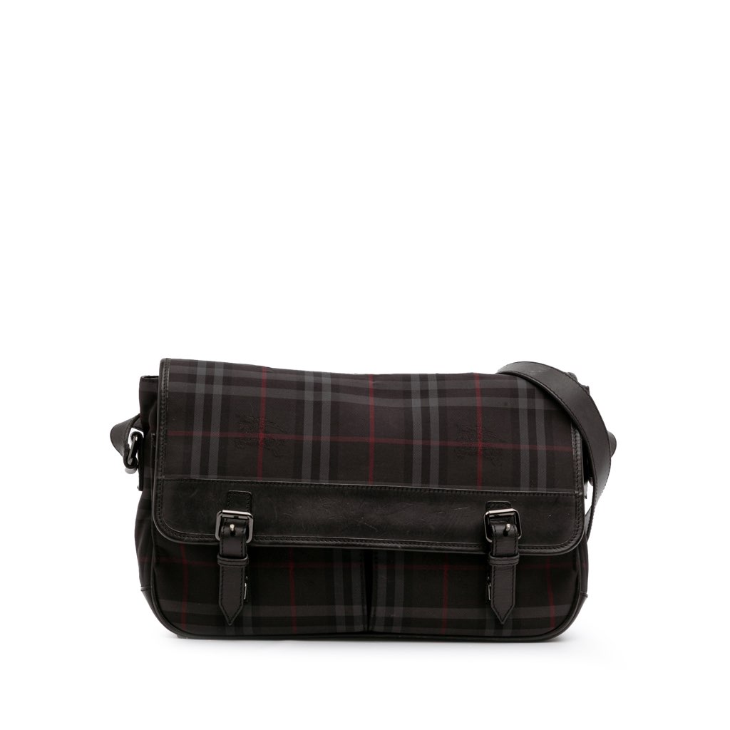 Burberry Smoke Check Nylon Messenger Bag
