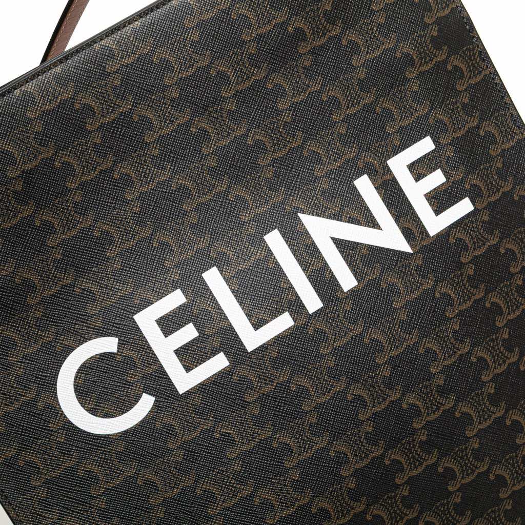 Celine Small Triomphe Coated Canvas Vertical Cabas Tote - Image 10