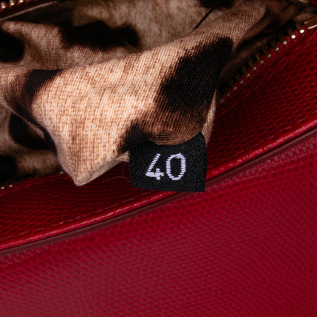 Dolce & Gabbana Lizard Embossed Leather Crystal Embellished DG Millennials Crossbody - 5