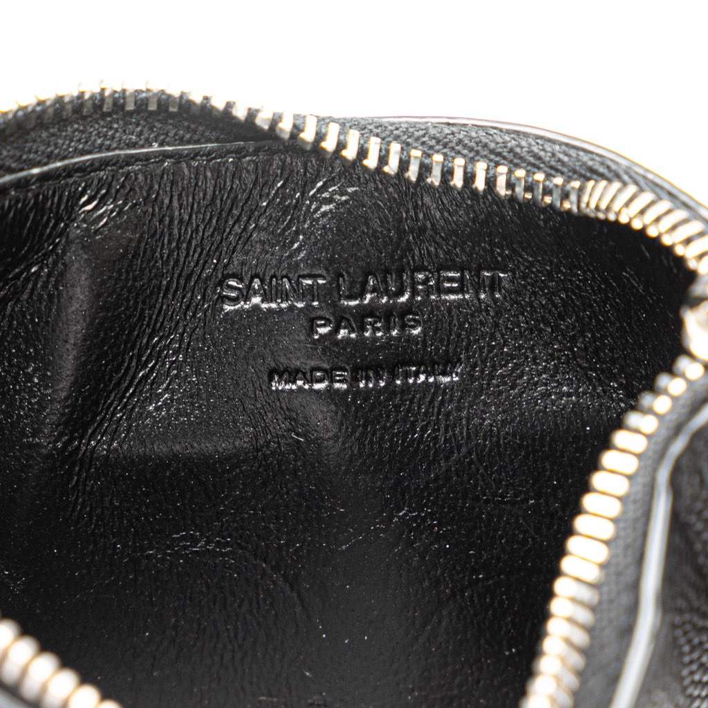 Saint Laurent Grain de Poudre Fragments Zipped Card Case - 5
