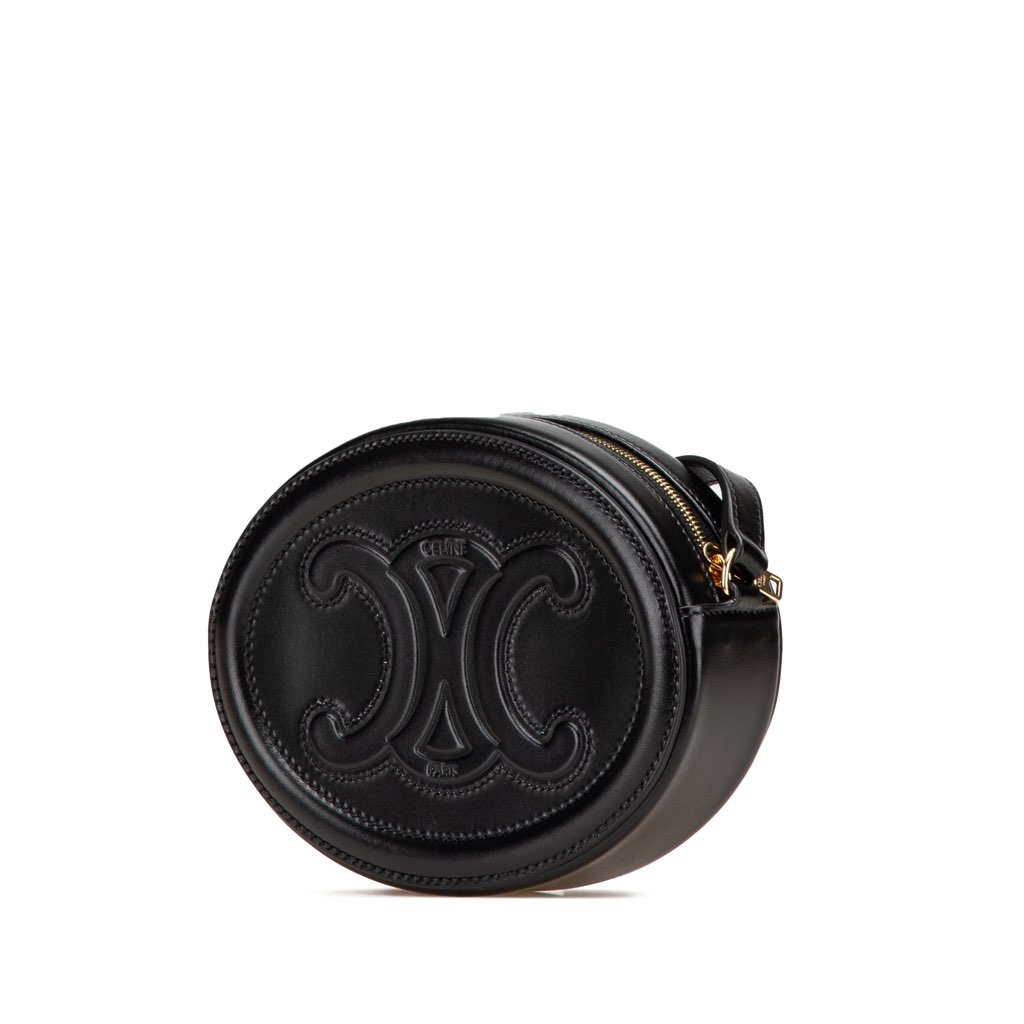 Celine Small Calfskin Cuir Triomphe Oval Crossbody - 2