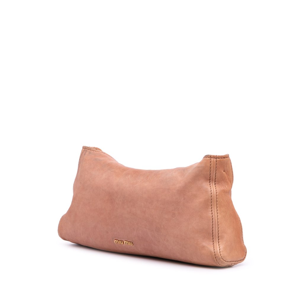 Miu Miu Leather Clutch on Strap - 2