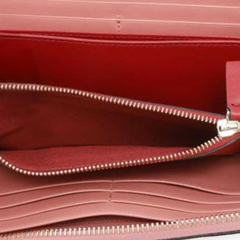 Valentino Lambskin Rockstud Spike Heart Zip Around Wallet - 4