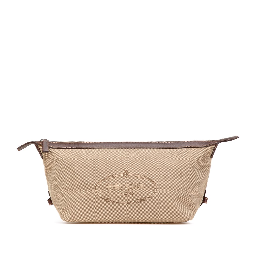 Prada Canvas Canapa Logo Pouch