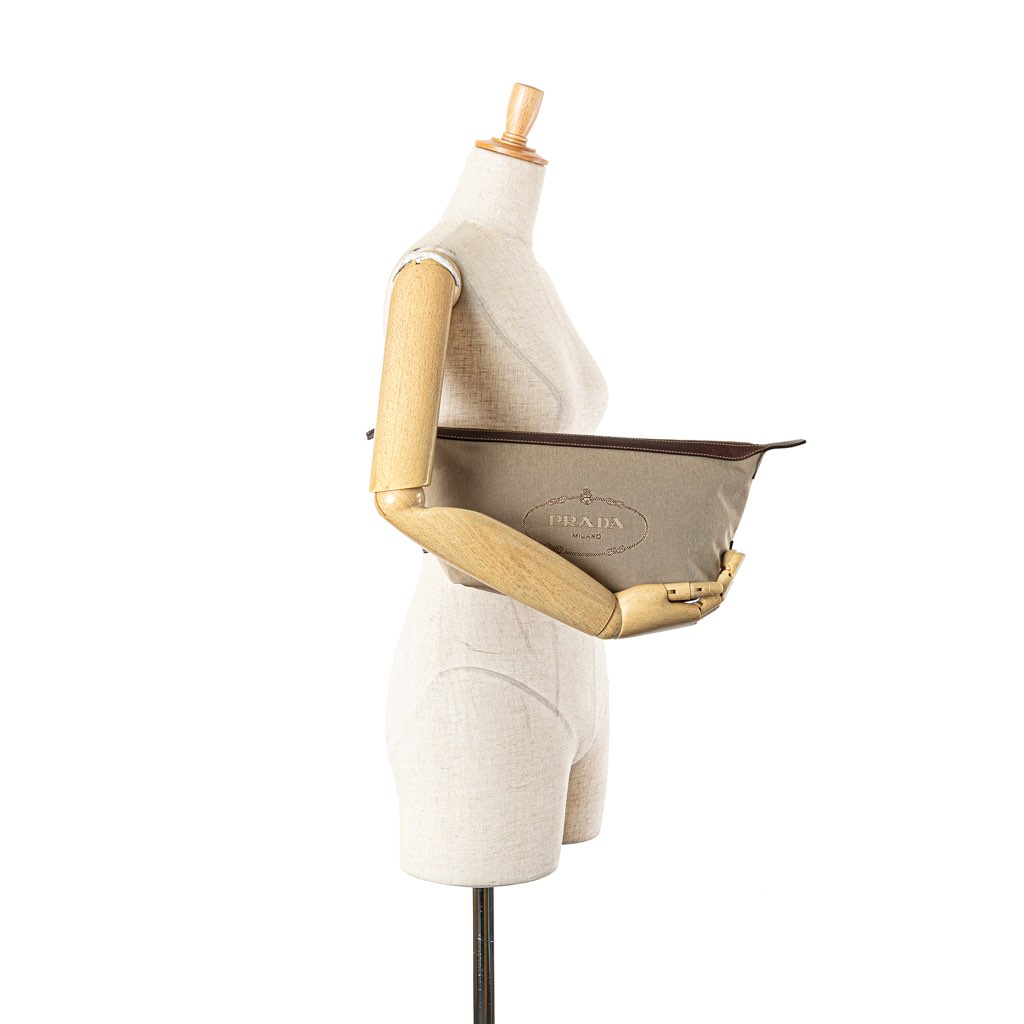 Prada Canvas Canapa Logo Pouch - Image 13