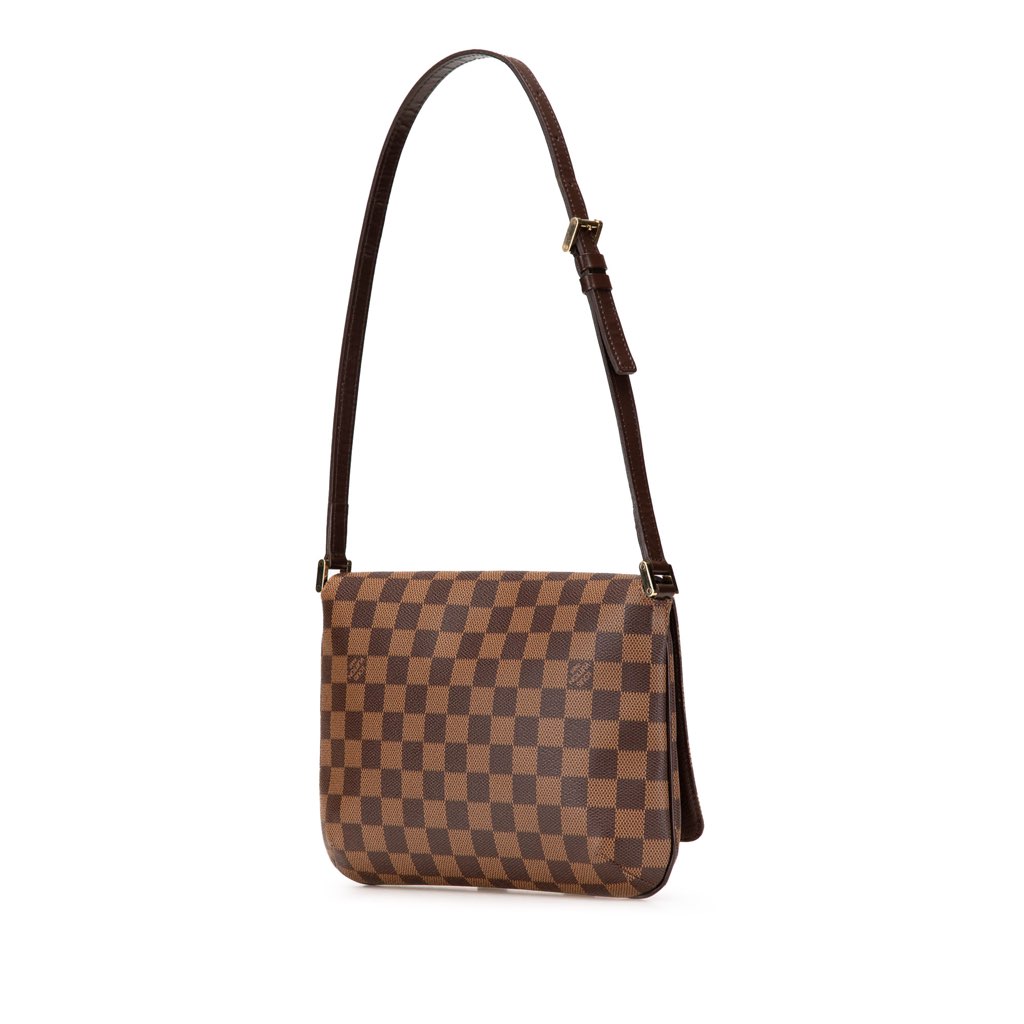 Louis Vuitton Damier Ebene Musette Tango Short Strap - Back view
