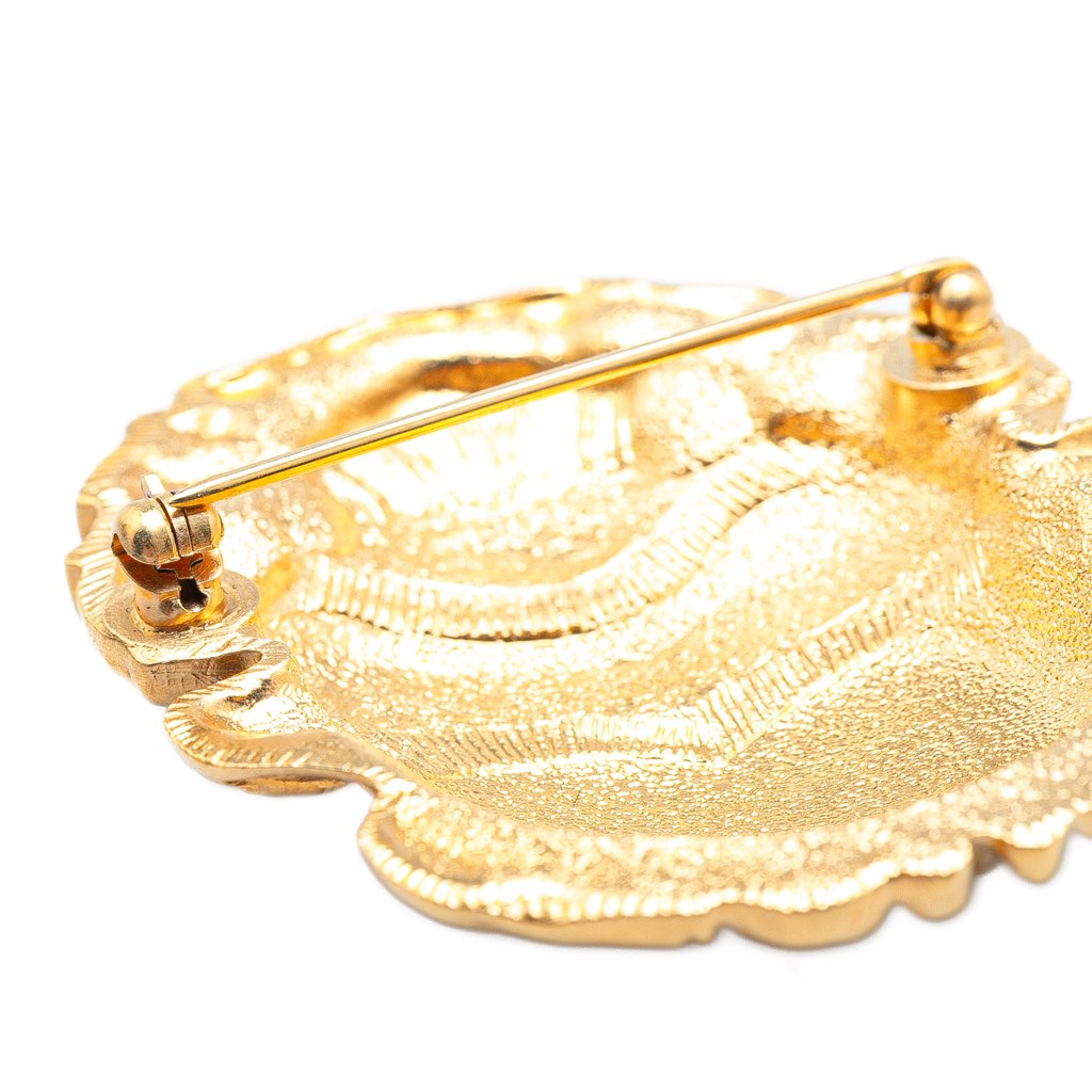 Chanel Gold Plated CC Beetle Brooch - 4