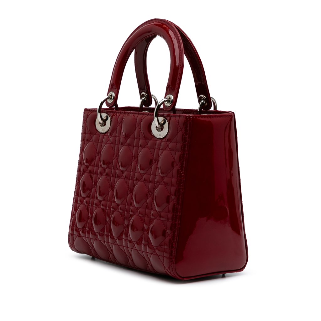 Dior Medium Patent Cannage Lady Dior - 2