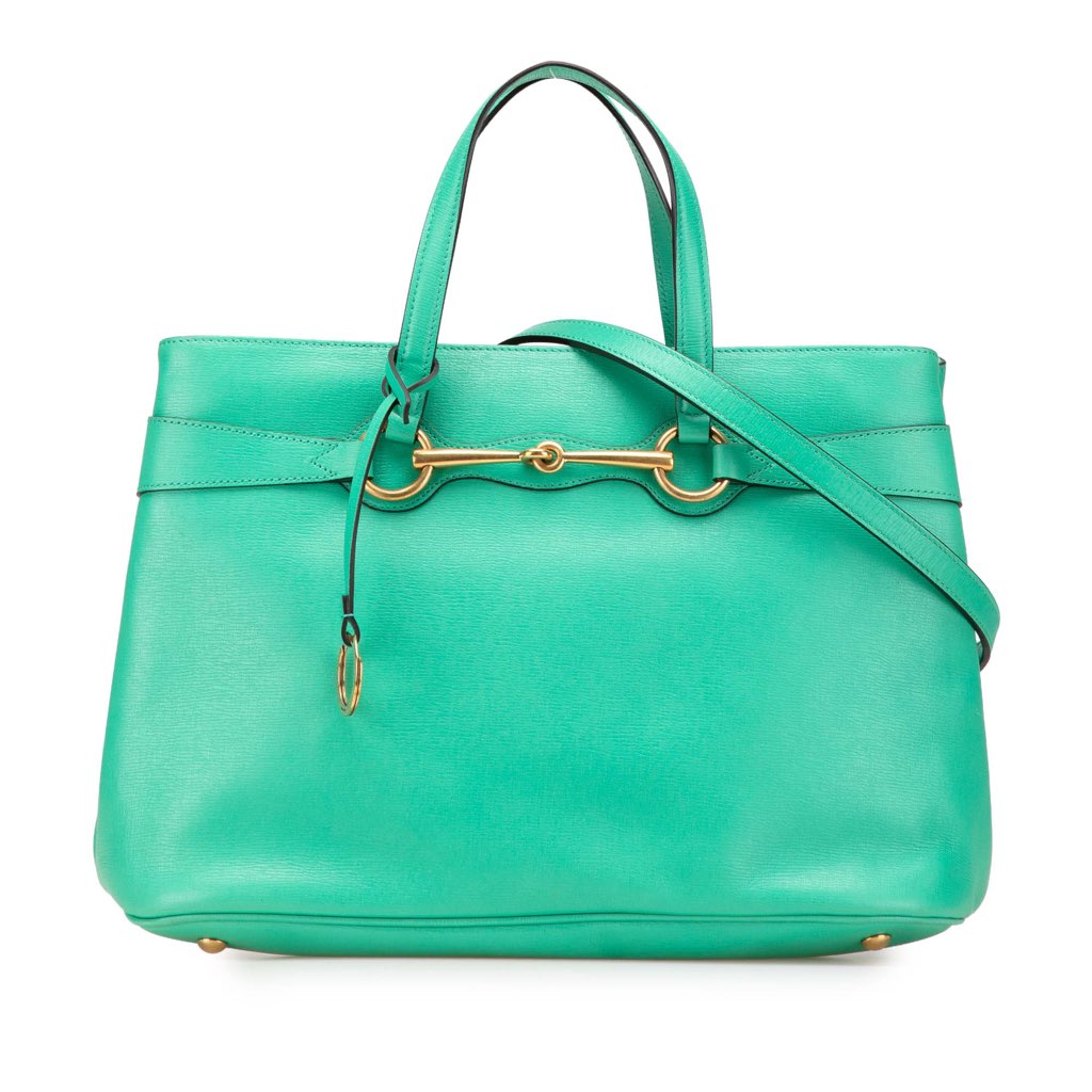 Gucci Leather Bright Bit Satchel