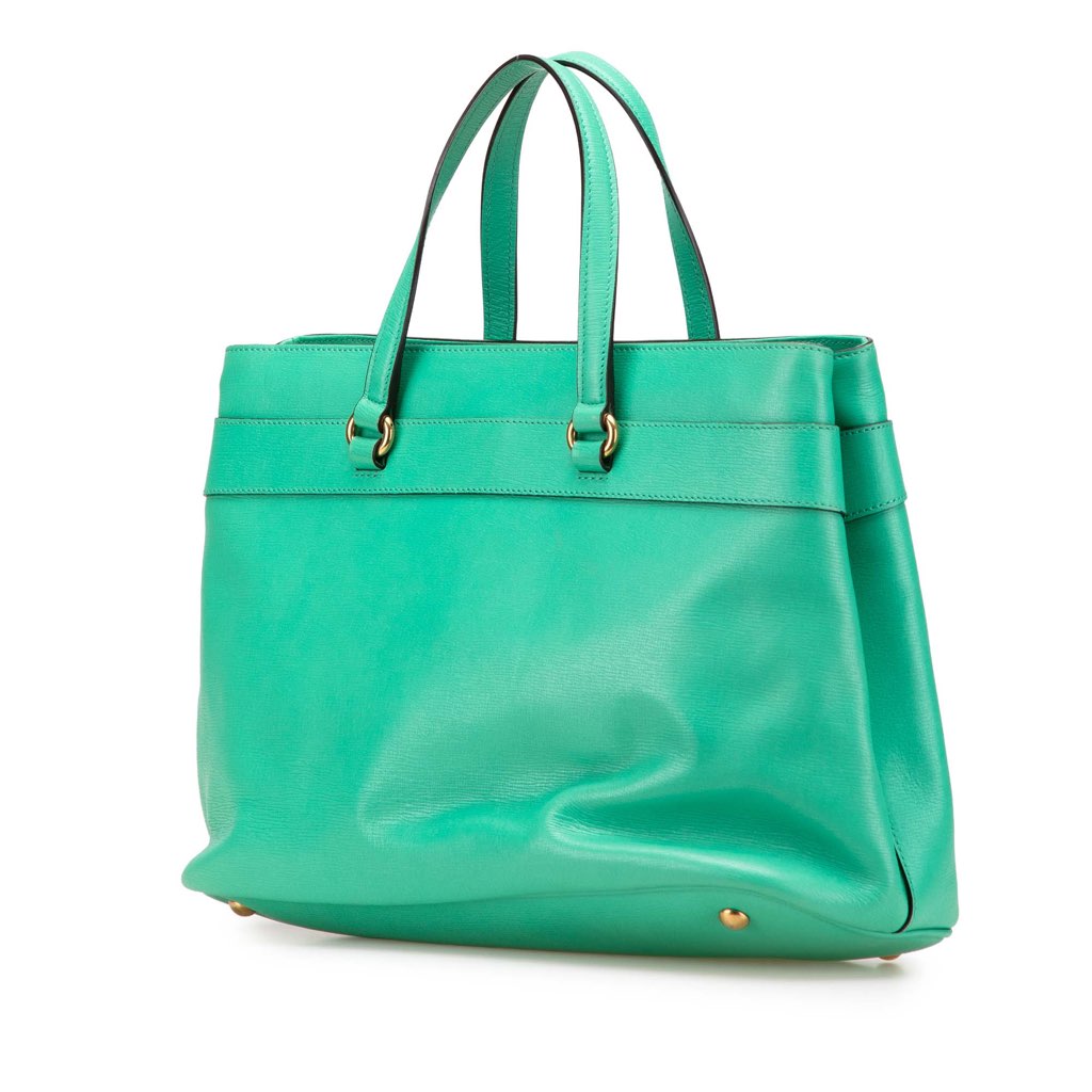 Gucci Leather Bright Bit Satchel - Back view