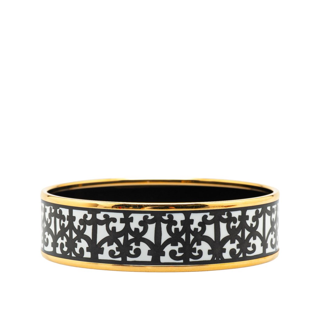 Hermès Wide Balcons du Guadalquivir Enamel Bangle 62 - 2