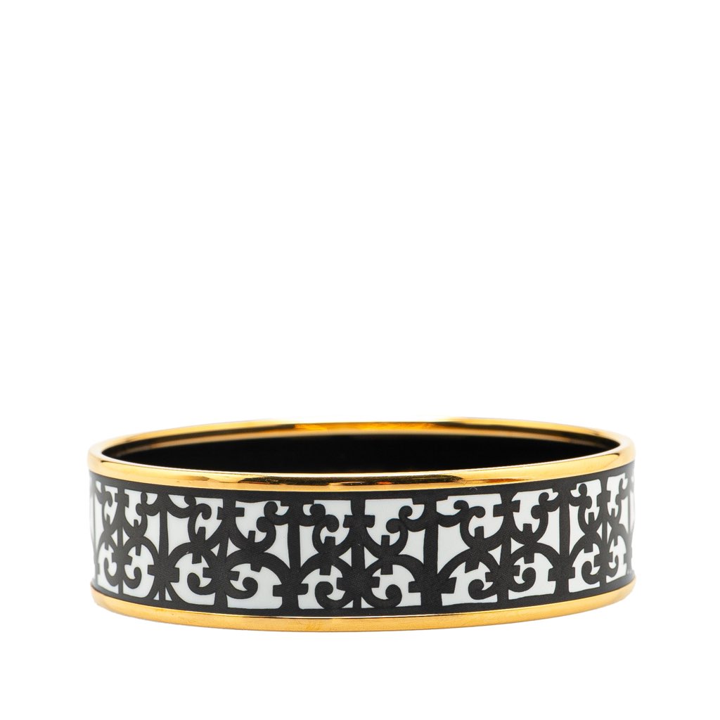 Hermès Wide Balcons du Guadalquivir Enamel Bangle 62 - 3