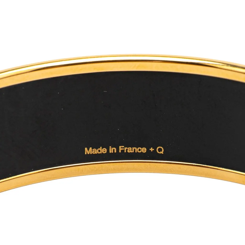 Hermès Wide Balcons du Guadalquivir Enamel Bangle 62 White Good - Box View