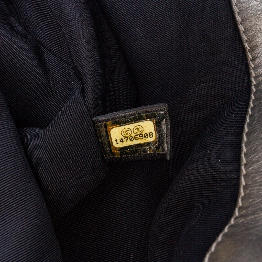 Chanel Large Quilted Metallic Calfskin Chain Me Hobo - Side view