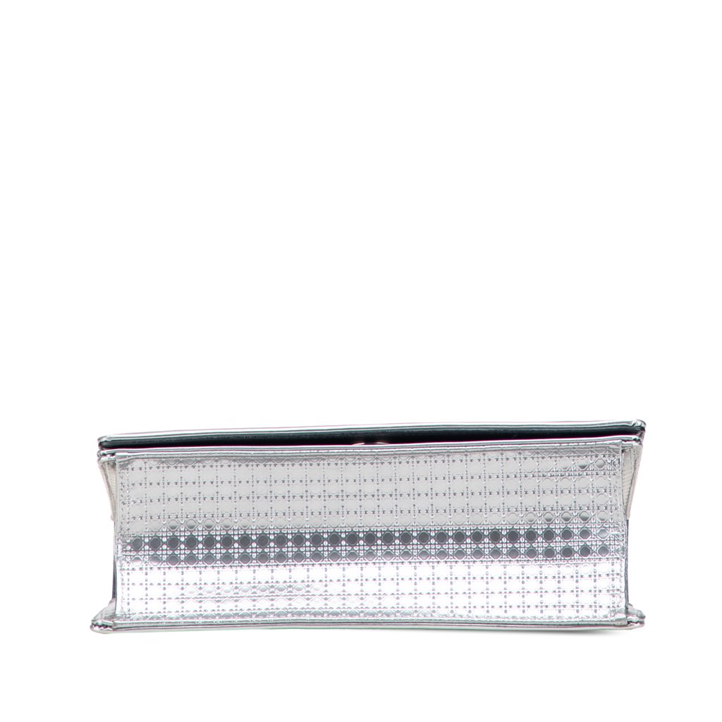 Dior Medium Metallic Patent Microcannage Diorama Flap - 3
