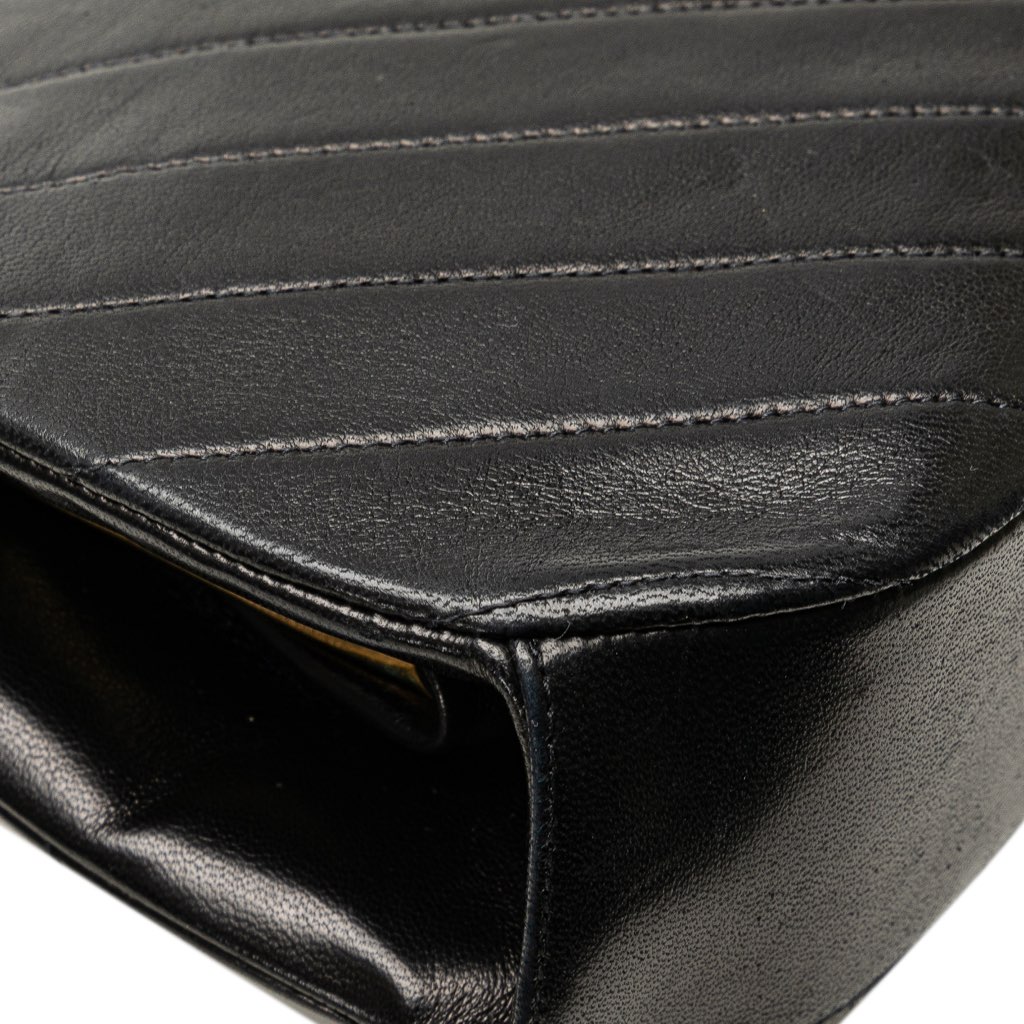 Chanel CC Chevron Lambskin Frame Chain Shoulder Bag - Image 12