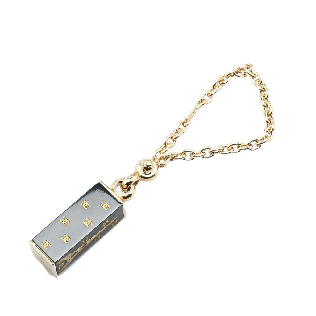 Chanel Enamel Eiffel Tower Bag Charm Black Very good - Back View