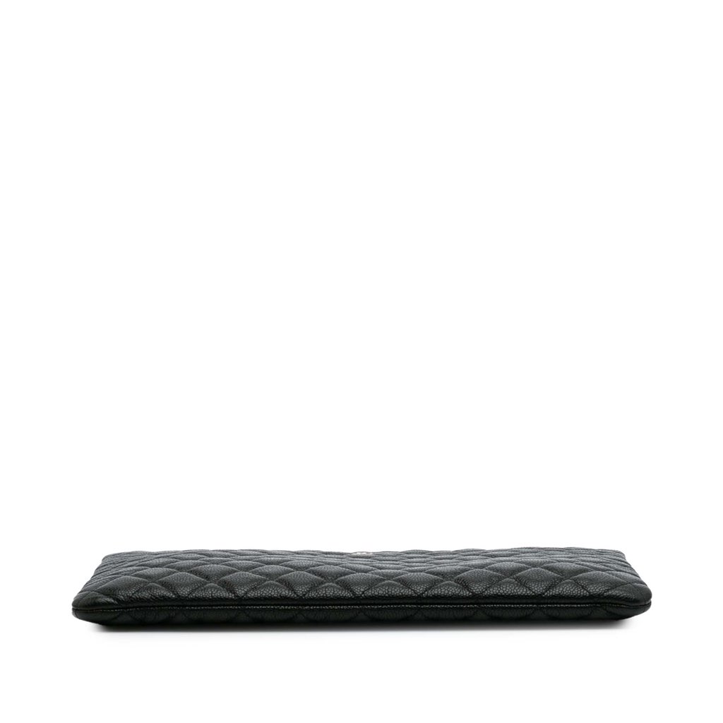 Chanel Large Quilted Caviar O Case Clutch - 3