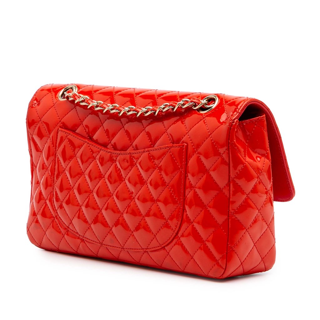 Chanel Medium Classic Patent Valentines Heart Charms Single Flap - 2