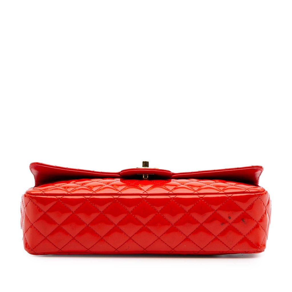 Chanel Medium Classic Patent Valentines Heart Charms Single Flap - 3