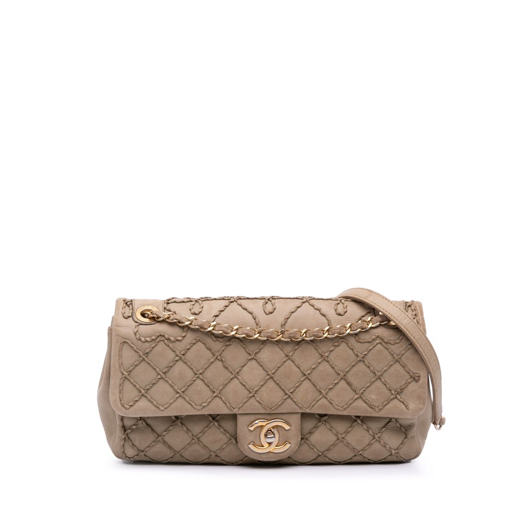 Chanel Calfskin Stitched Motif Flap