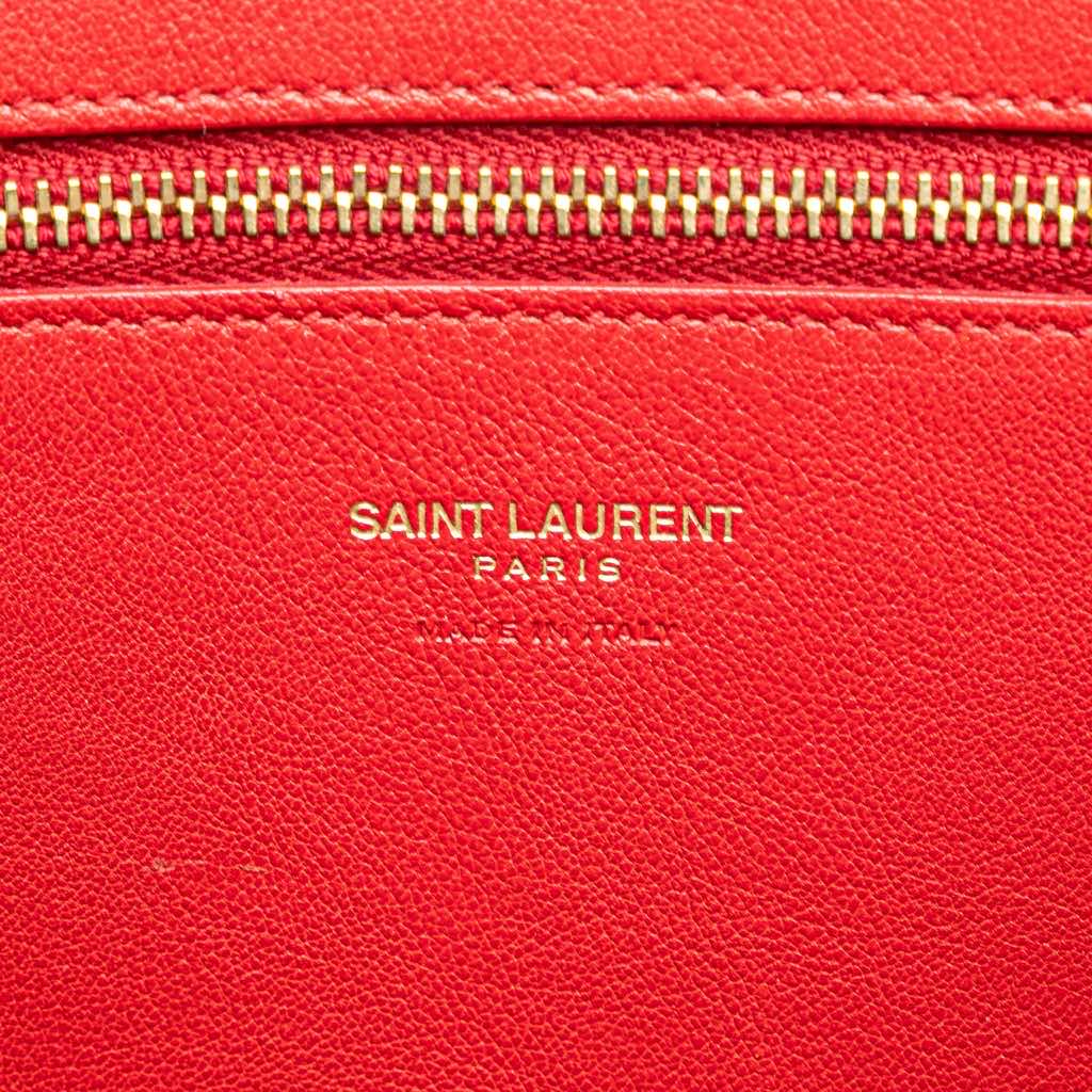 Saint Laurent Medium Leather Monogram Cabas Satchel - 5