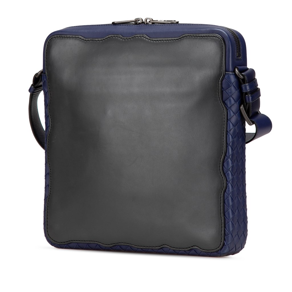 Bottega Veneta Intrecciato Trimmed Leather Crossbody - Back view