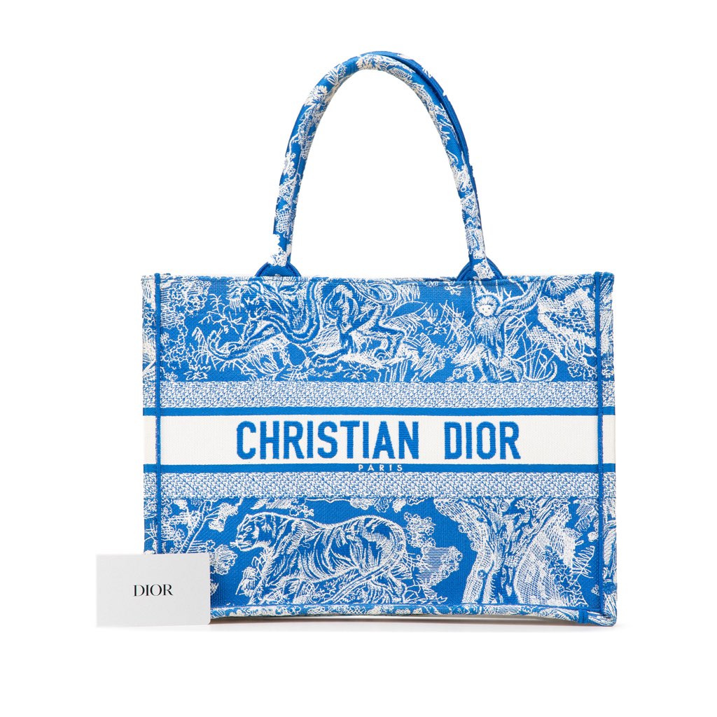 Dior Medium Canvas Embroidered Dioriviera Toile De Jouy Book Tote - Image 14