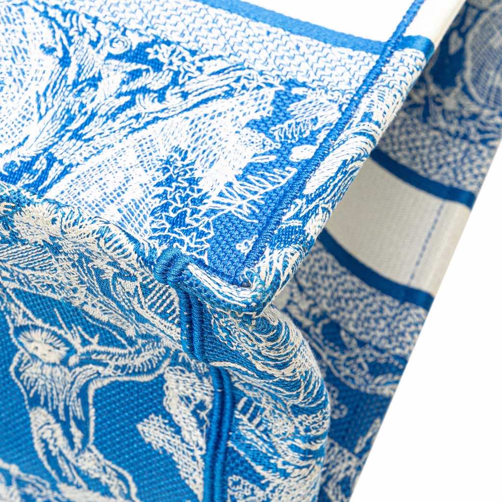 Dior Medium Canvas Embroidered Dioriviera Toile De Jouy Book Tote - Image 11