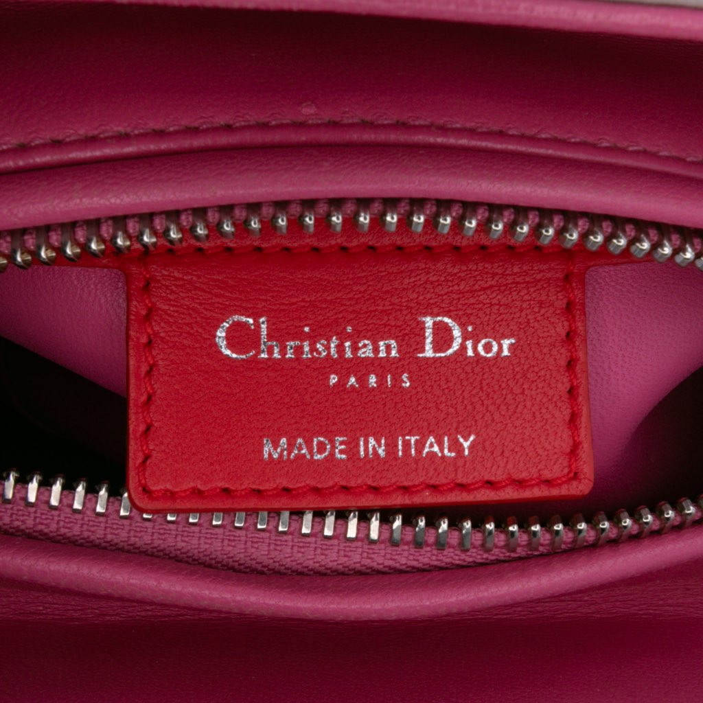 Dior Medium Tricolor Lambskin Macrocannage Stitched Lady Dior - Side view