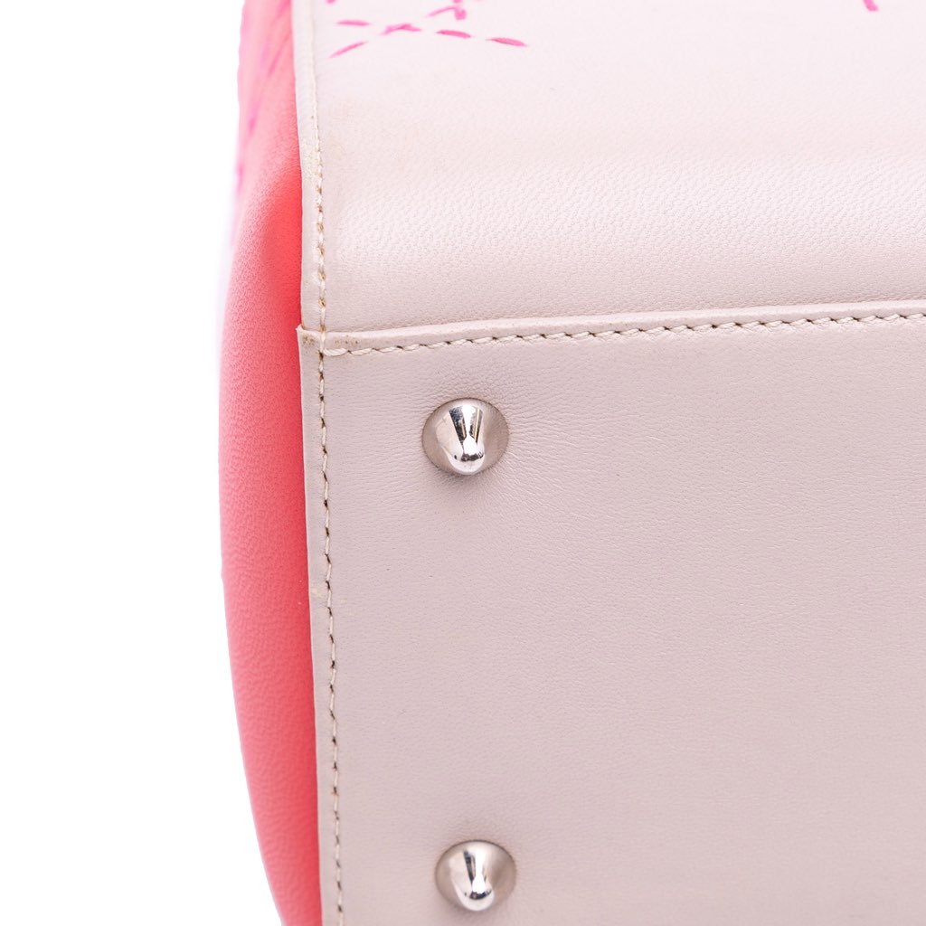 Dior Medium Tricolor Lambskin Macrocannage Stitched Lady Dior - Image 12