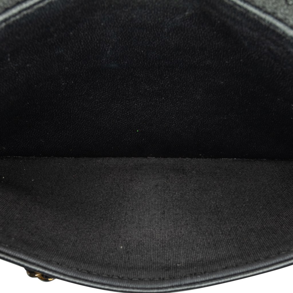 Chanel Pleated Crumpled Chevron Le Boy Wallet On Chain - Detail 2