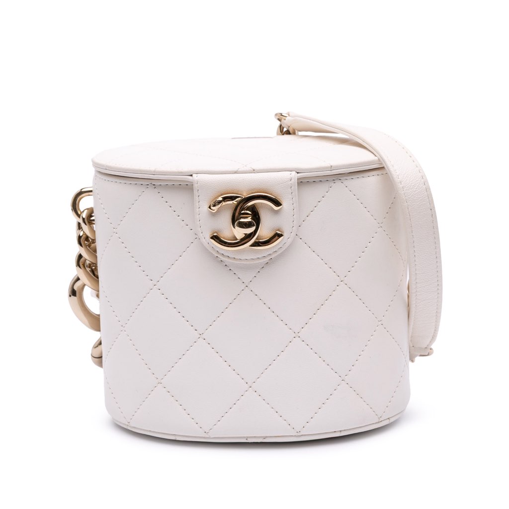 Chanel CC Lambskin Elegant Chain Vanity Case